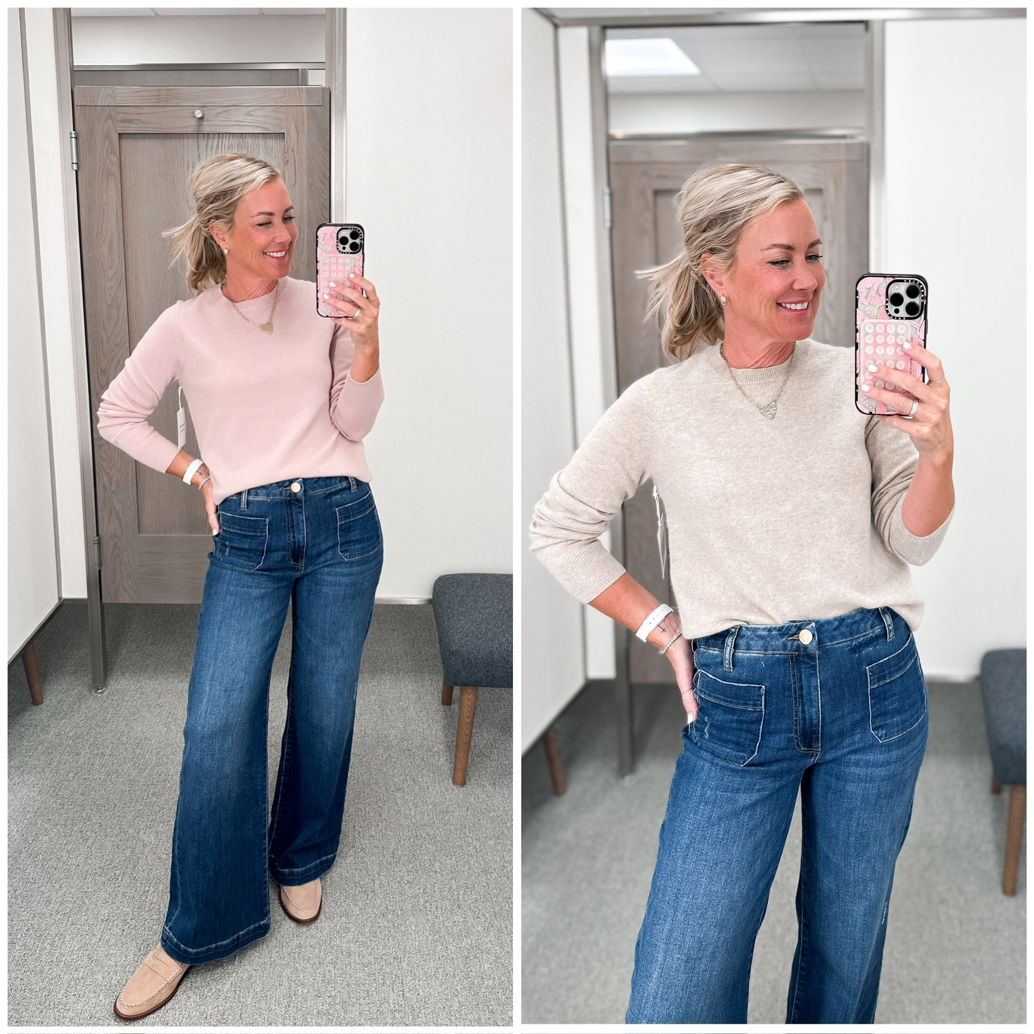 Nordstrom anniversary sale try on!

Size small sweater, size 2 jeans, mules are TTS

#LTKSeasonal #LTKxNSale #LTKSaleAlert