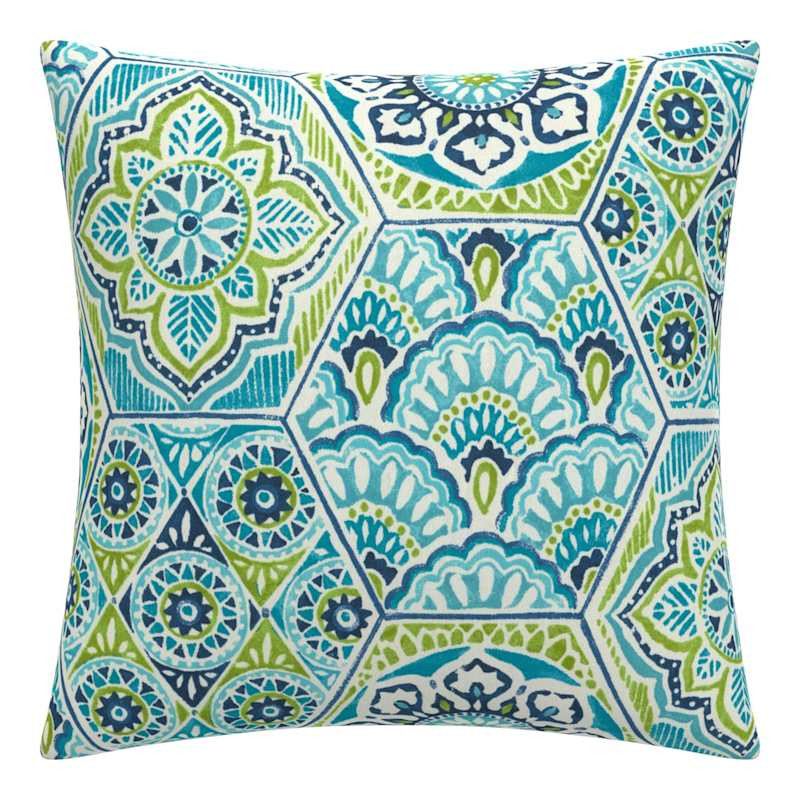 Calista Teal Oversized Outdoor Pillow, 20" | At Home