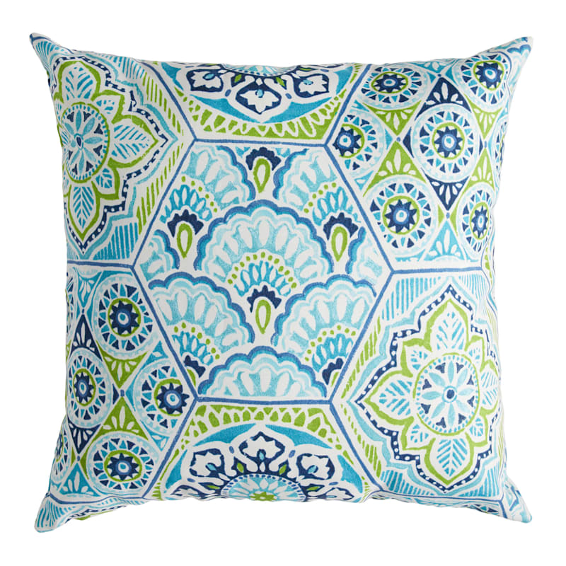 Calista Teal Oversized Outdoor Pillow, 20" | At Home