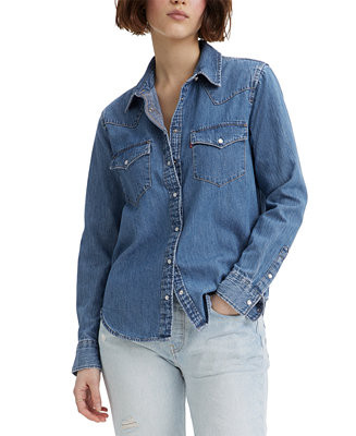 Women's The Ultimate Western Cotton Denim Shirt | Macy's