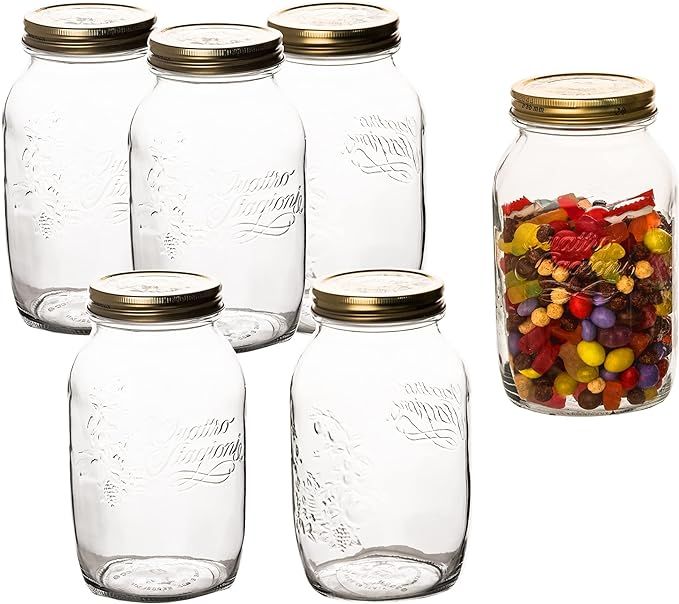 Bormioli Quattro Stagioni Preserving Jars 1.50 Litres Set of 6 | Amazon (DE)