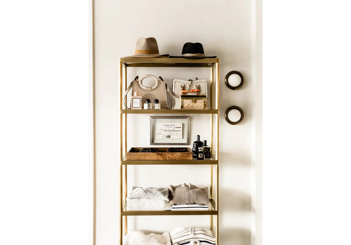 TALL BEATRICE BRASS ETAGERE | Alice Lane Home Collection