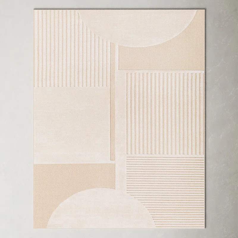 Courtyard Cream/Light Beige Rug | Wayfair North America