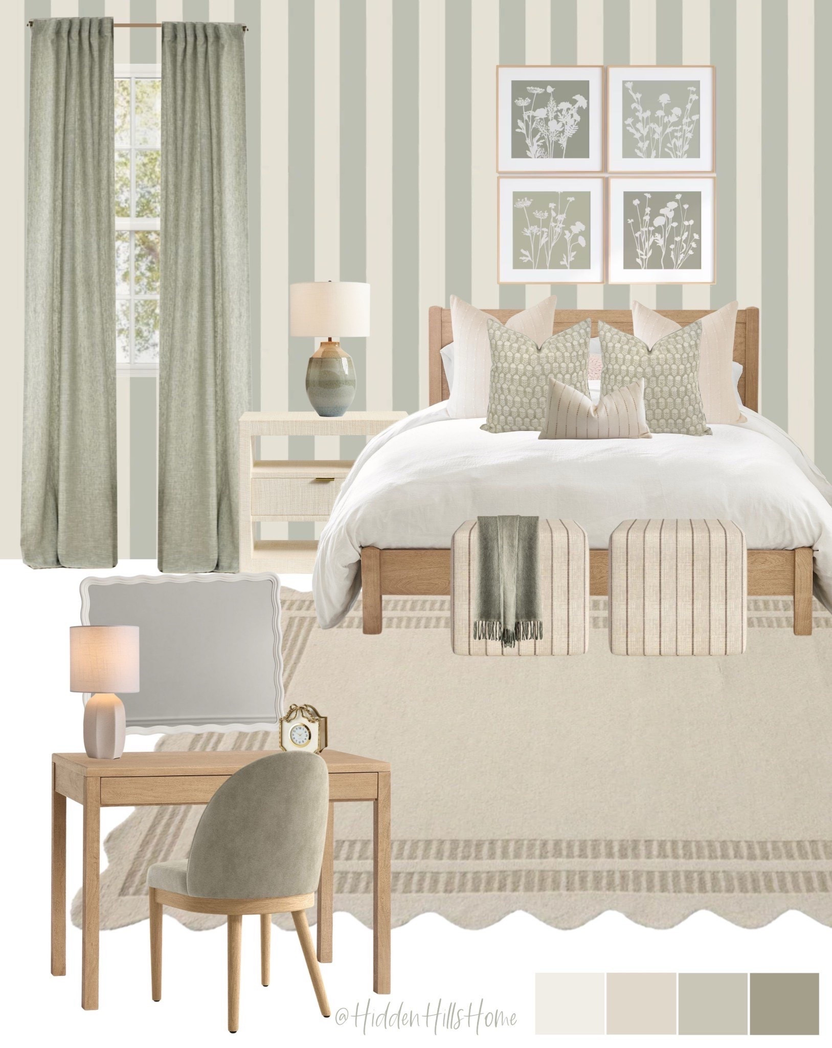 Teen girls bedroom decor ideas, girls room design, home decor inspiration, girls bedroom inspiration, bedding, bedroom ideas, girly bedroom, sage green bedroom #bed

#LTKKids #LTKHome #LTKSaleAlert