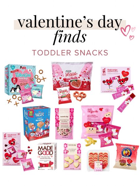 sharing a roundup of some of our favorite snacks for toddlers for Valentine’s Day! most of these are made for sharing as Valentines 💌 but I like to keep our pantry stocked with some fun snacks for the kids to grab throughout the day  

#LTKkids #LTKMostLoved #LTKSeasonal