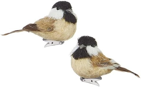 The Bridge Collection Clip-On Chickadee Ornaments - Set of 2 - Sisal Clip On Bird Ornaments (Mini... | Amazon (US)