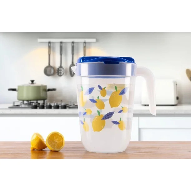 MainstaysMainstays Plastic PP 1 Gallon Pitcher with Blue Color Lid - LemonUSD$2.98(4.5)4.5 stars ... | Walmart (US)