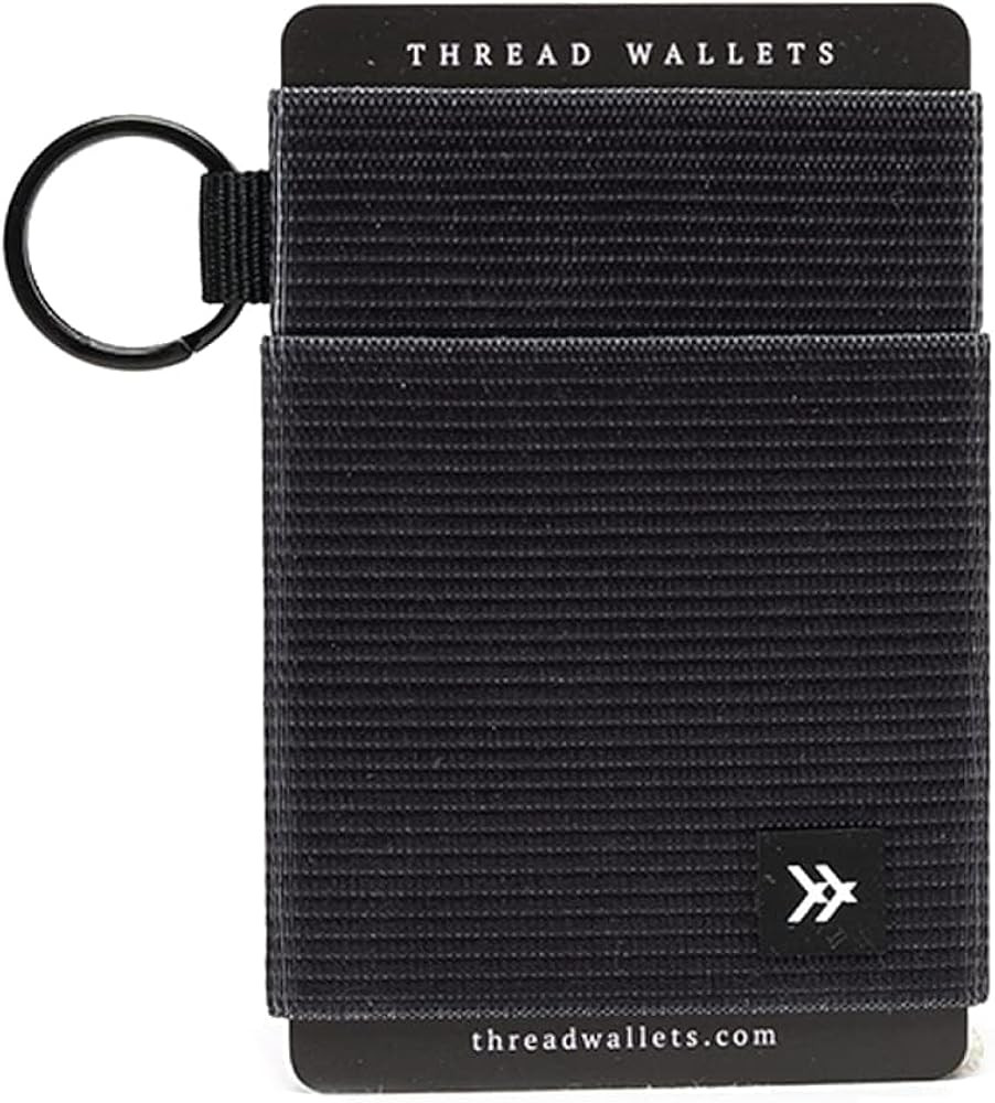 Thread Wallets Ultra Slim Minimalist Card Holder Wallet for Men and Women (Black, One Size) | Amazon (US)