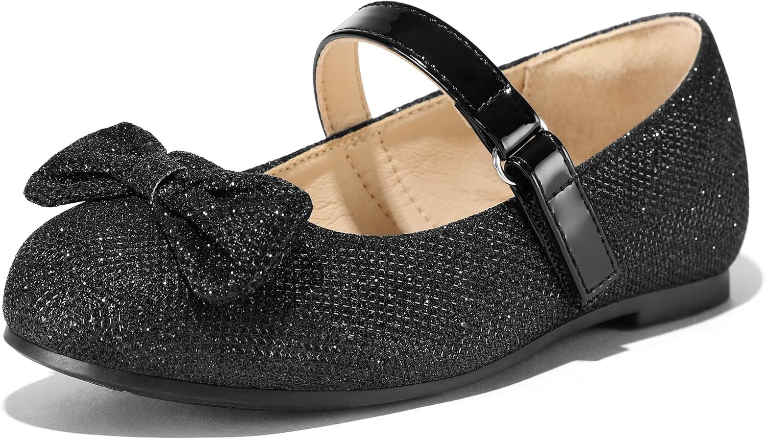 K KomForme Girl's Ballet Flats Non-Slip Soft Mary Jane Walking Party Dress Shoes for Toddler/Litt... | Amazon (US)