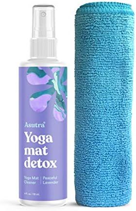 ASUTRA Natural & Organic Yoga Mat Cleaner (Peaceful Lavender Aroma), 4 fl oz | Safe for All Mats ... | Amazon (US)