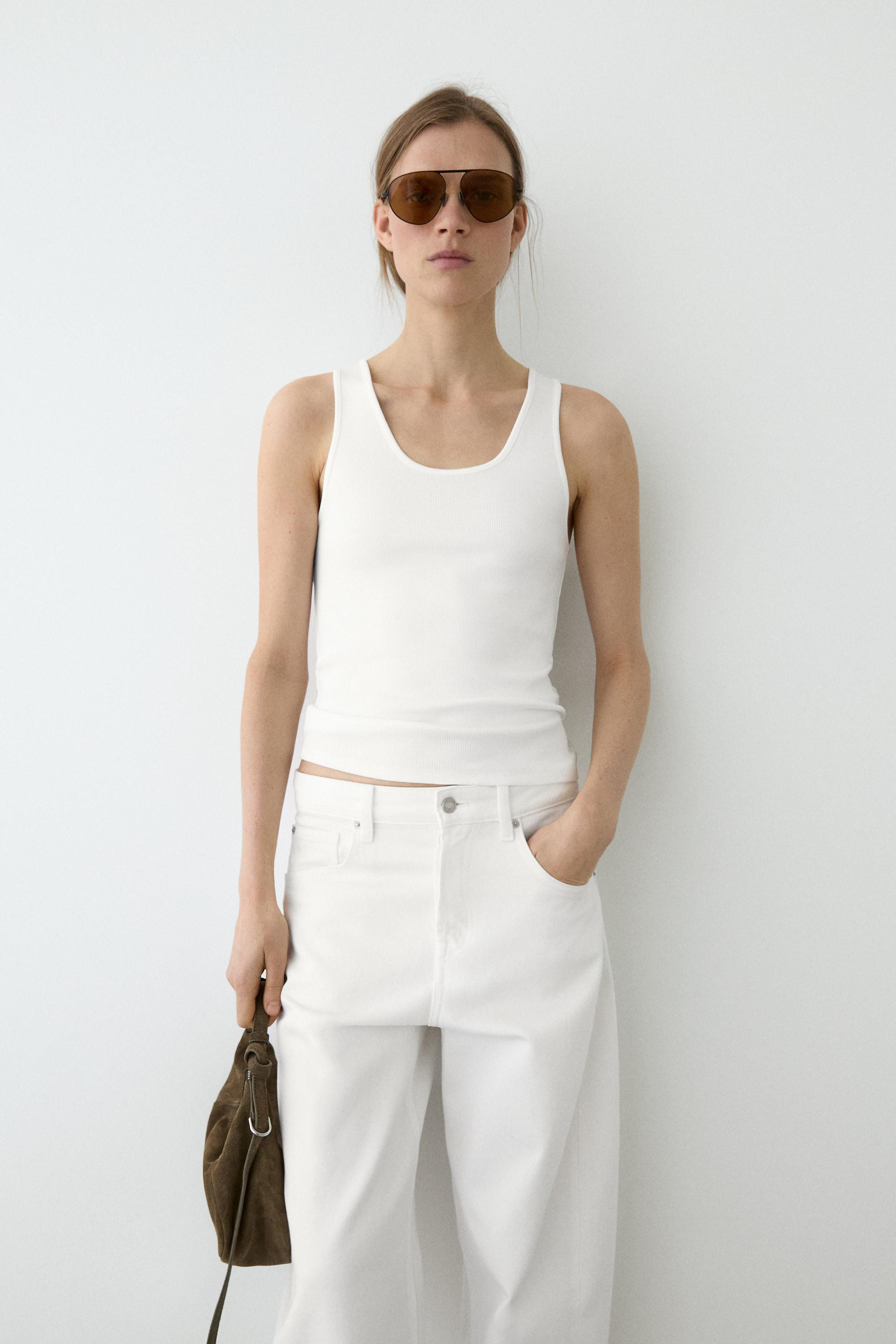 Tr\u00e4gertop mit U-Boot-Ausschnitt | Massimo Dutti DE