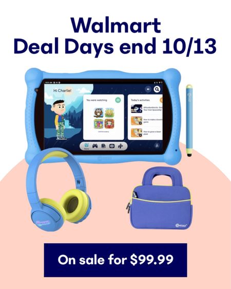 Contixo 7 inch Kids Learning Tablet, Bluetooth Kids Wireless Headphone and Tablet Bag bundle with Teacher approved apps and parent control Blue set  

#LTKkids #LTKHoliday #LTKGiftGuide