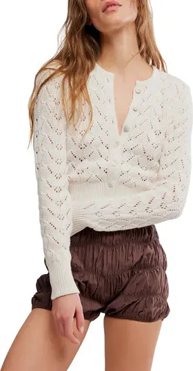 Pretty in Cotton Pointelle Cardigan | Nordstrom