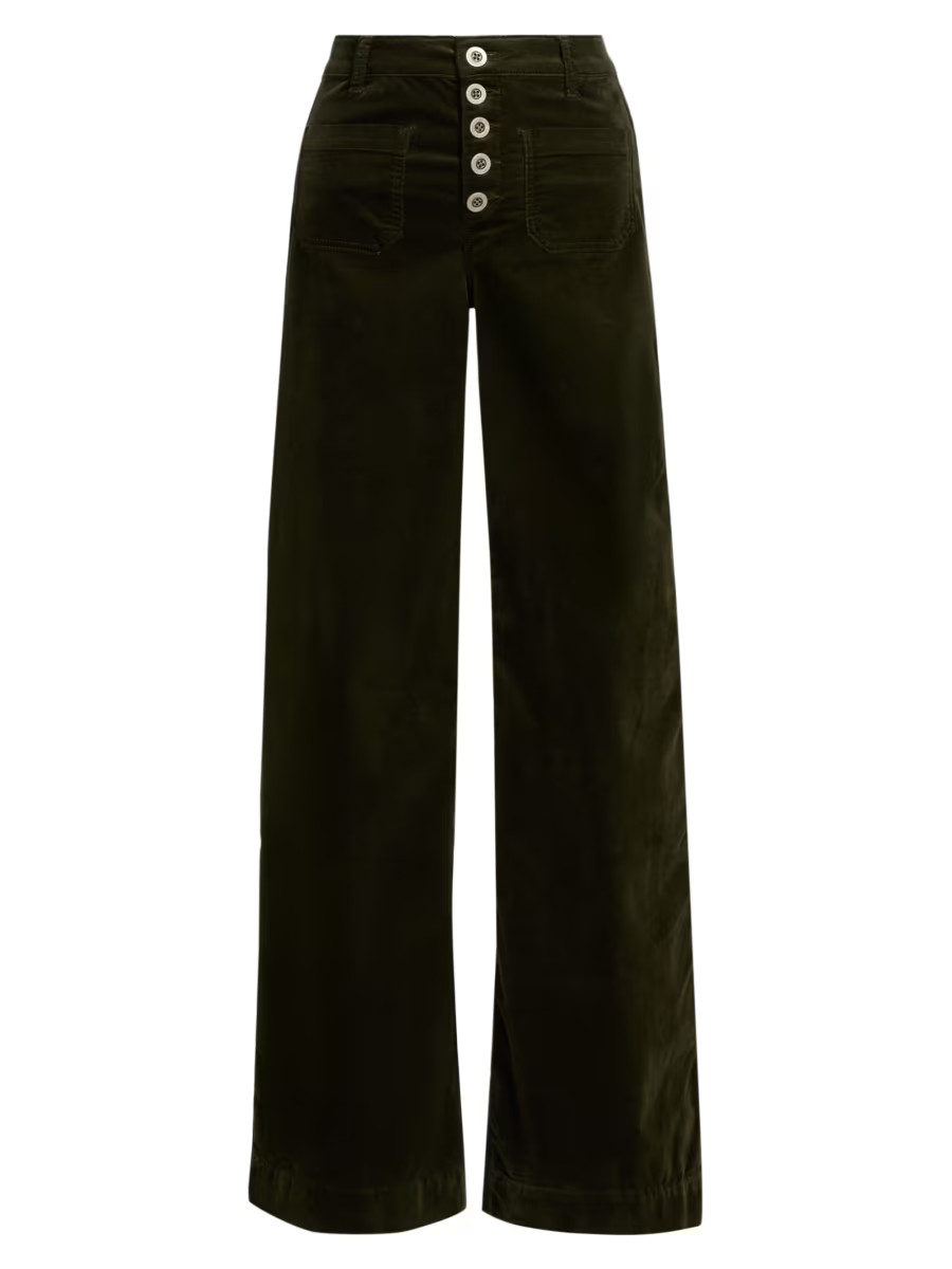 Cindy Velvet Wide-Leg Pants | Saks Fifth Avenue
