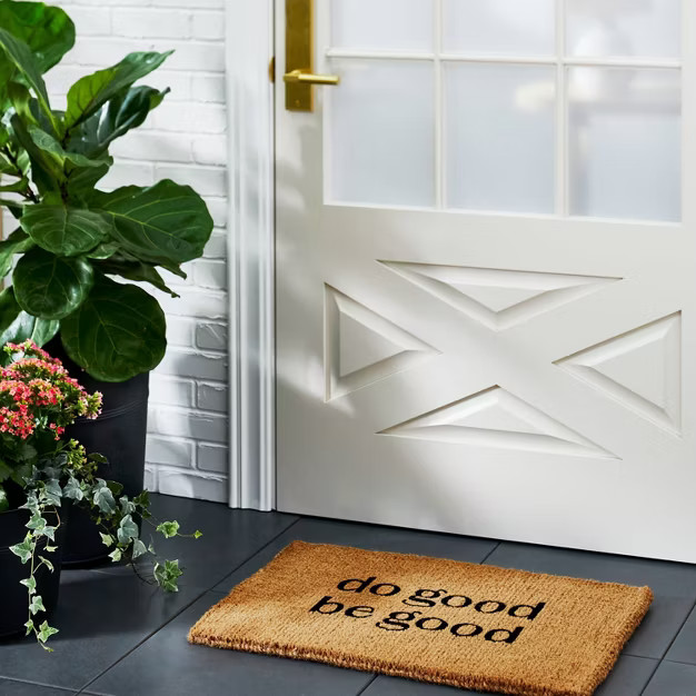 1'6"x2'6" Do Good Be Good Doormat Black - Threshold™ designed with Studio McGee | Target