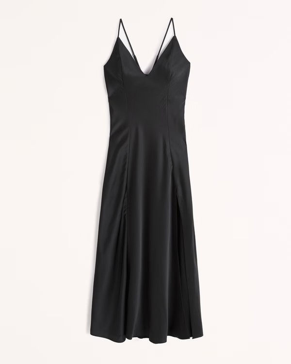 Drama Satin Maxi Dress | Abercrombie & Fitch (US)