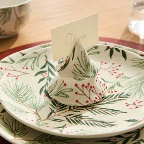 Tannenbaum Winter Berries Ceramic Place Card Holders | West Elm (US)