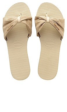 Havaianas You St. Tropez Shine Sandal in Beige from Revolve.com | Revolve Clothing (Global)