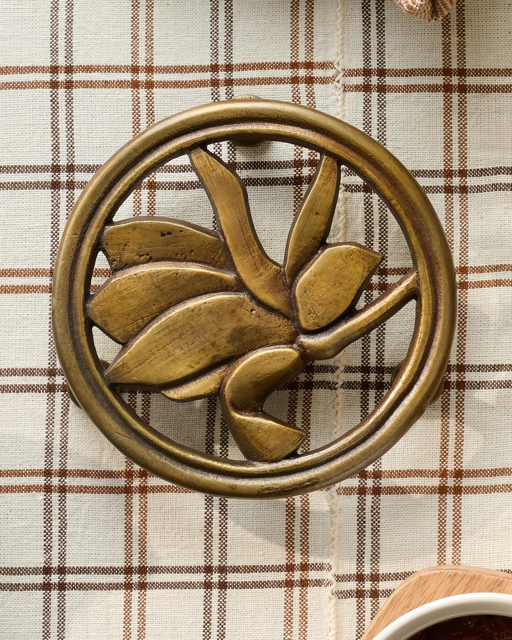 Magnolia Antique Brass Trivet | Magnolia