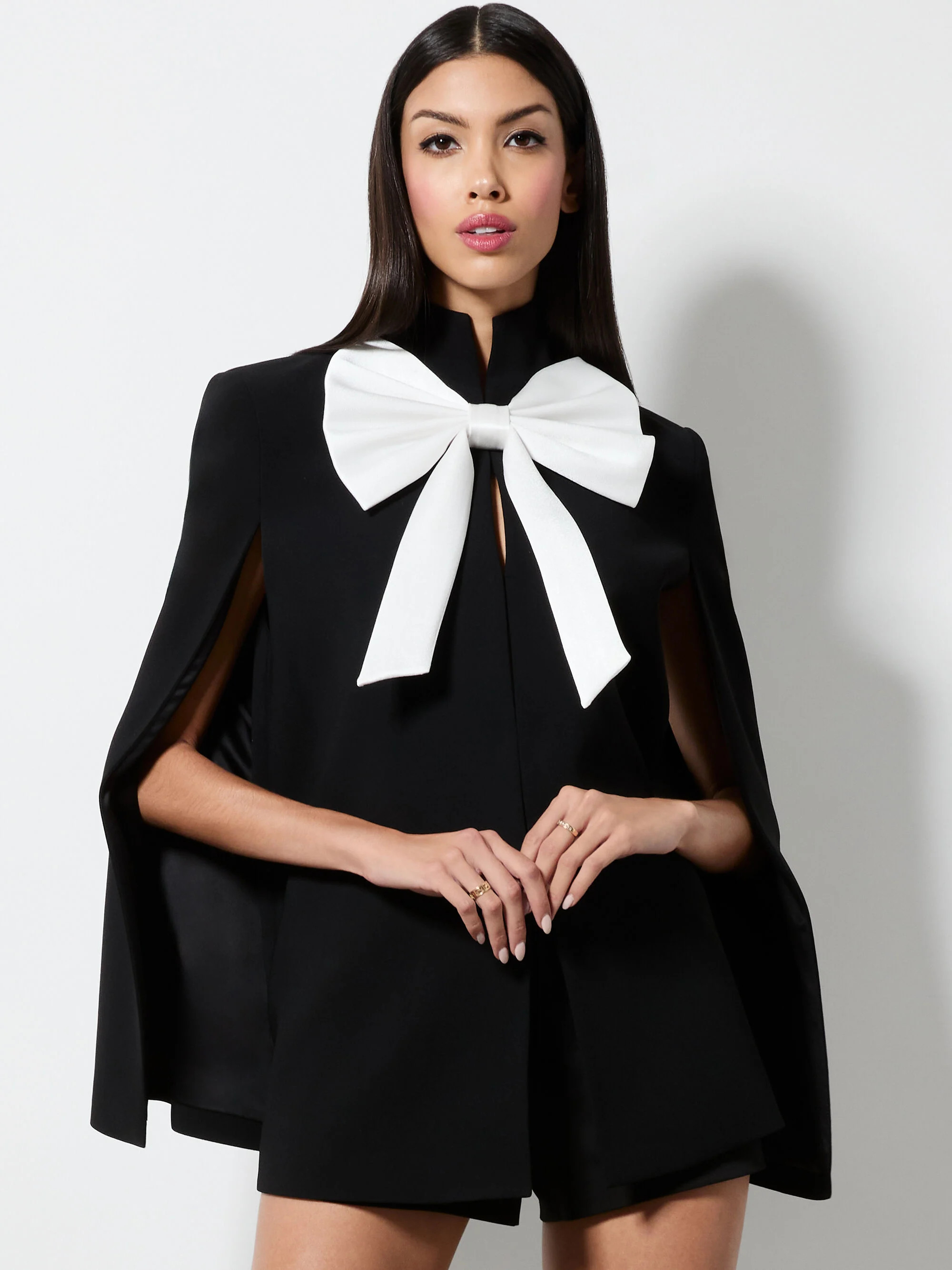 PHILIPPA BOW CAPE | Alice + Olivia