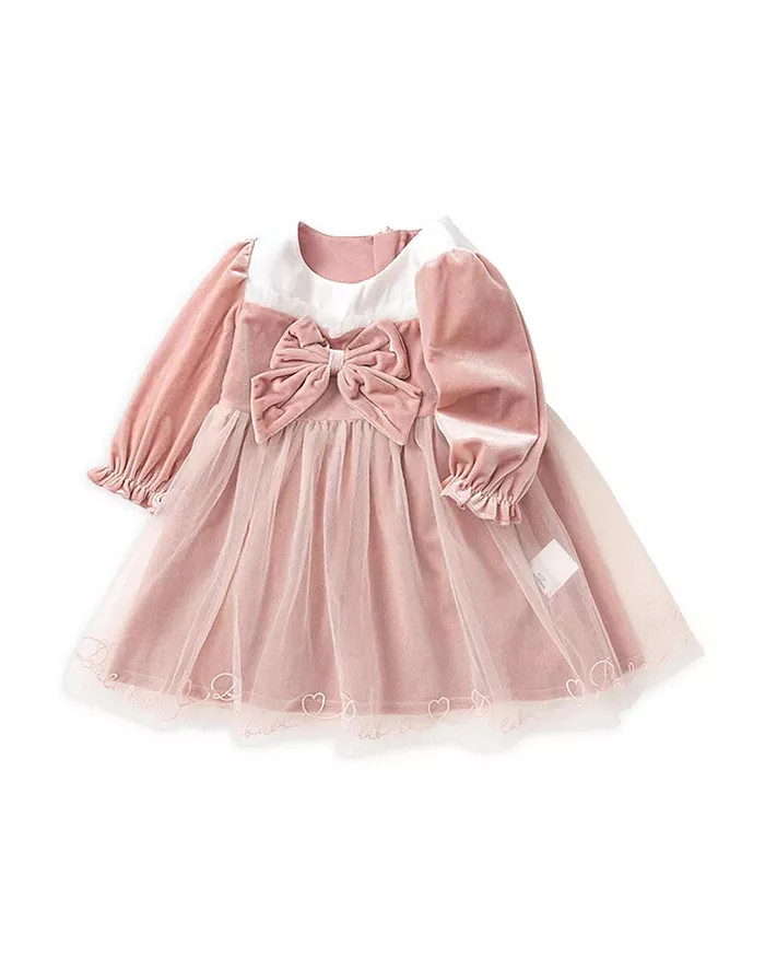Balabala Girls' Velvet Solid Color Woven Dress - Baby, Little Kid, Big Kid Back to results -  Kid... | Bloomingdale's (US)