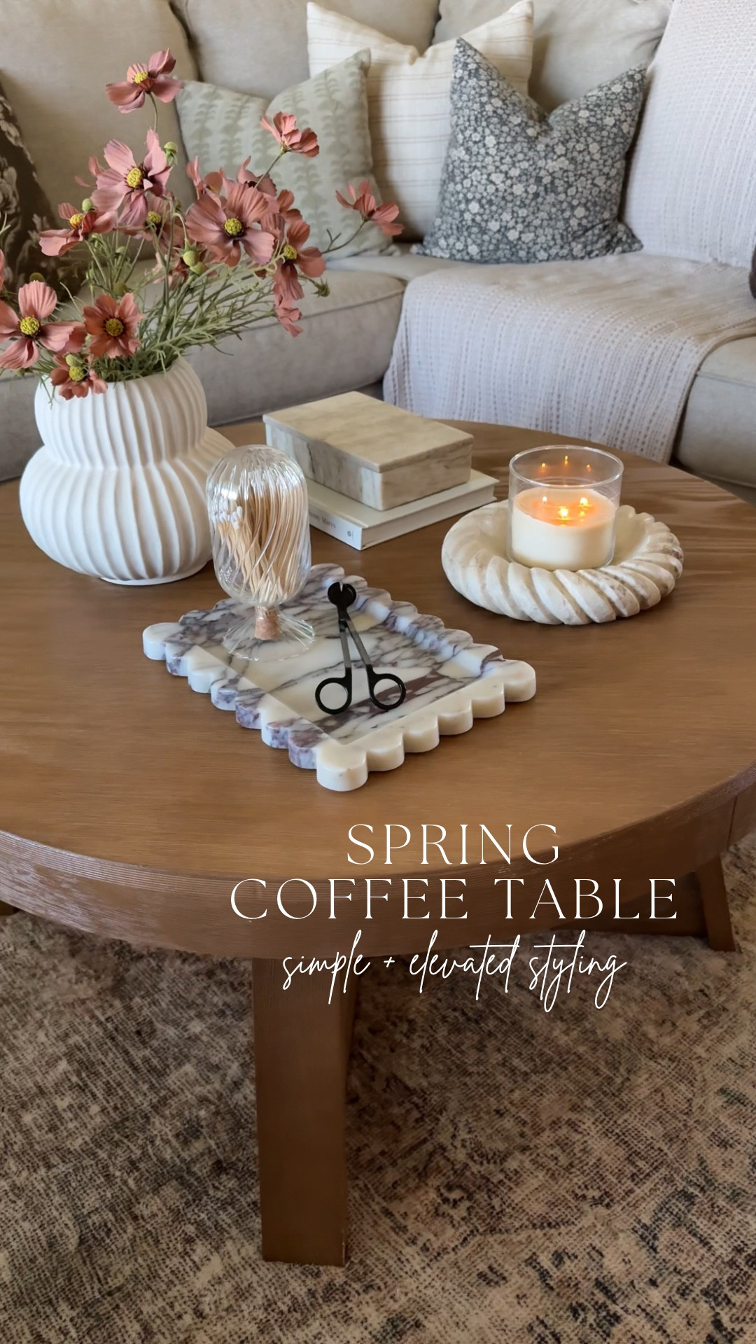 Soft florals, warm wood tones, and layered details brought this coffee table to life for the season—and I’m loving my new marble tray here 😍 It instantly elevates anything styled on it while adding the prettiest touch of texture and detail.

#LTKHome