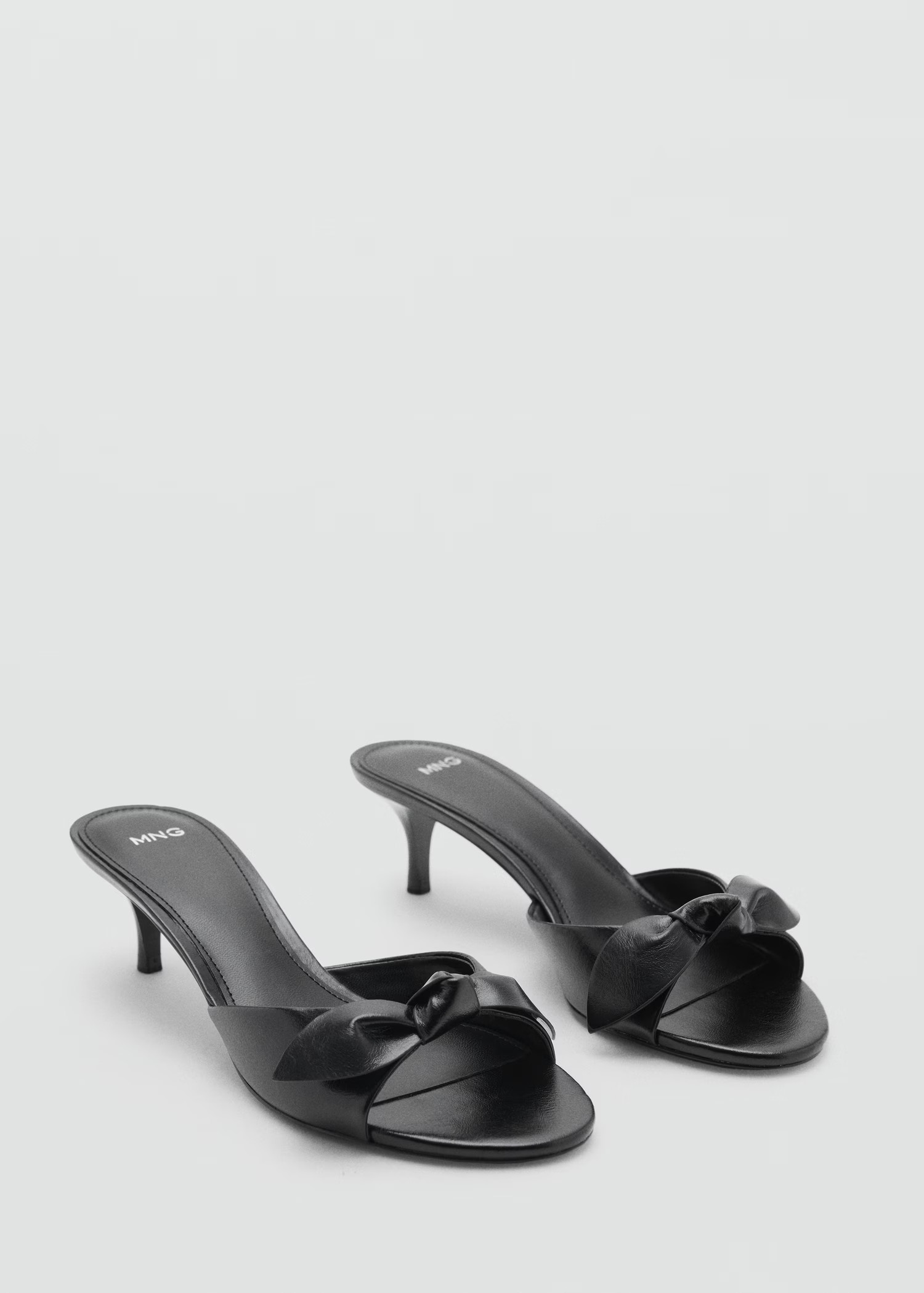 Bow heel sandals - Women | MANGO USA | Mango (US/MX/AU)