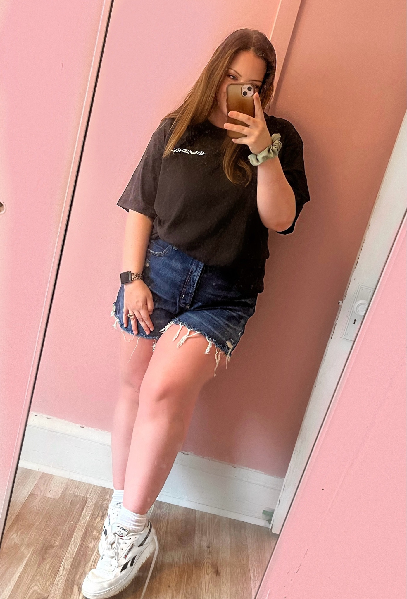 Midsize summer outfit on repeat ☀️ loose fitting denim, oversized graphic tee, rebook sneakers!  A casual summer outfit that is flattering! I sized up to an xxl in the shirt for the super oversized look! #midsizesummer #midsize #size16 #size14 #casualsummeroutfit #summeroutfit #denimshorts #oversizedtee #oversize #casual 

#LTKstyletip #LTKmidsize #LTKSeasonal