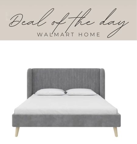 Beautiful upholstered wingback bed is our DEAL OF THE DAY!  Was $590, now on sale for $350. Comes in grey and cream.

#LTKSpringSale #LTKsalealert
