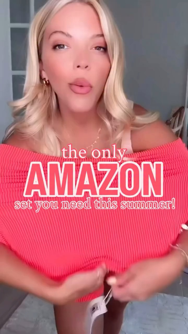 Type “CUTE SETS” and I’ll send the dets! 🔗☀️🍊🌺🌴 

This color screams summer and I’m obsessed 🙌🏼 perfect throw on and go set for my on the go girlies but also cute for lounging around the house too. I snagged the purple and glue because I know me and I know I’ll reach for this all the time☺️ I did a small! I’ll also 🔗 sandals and bag🤍 

#amazonfinds #amazonfashion #casualootd #momstyle