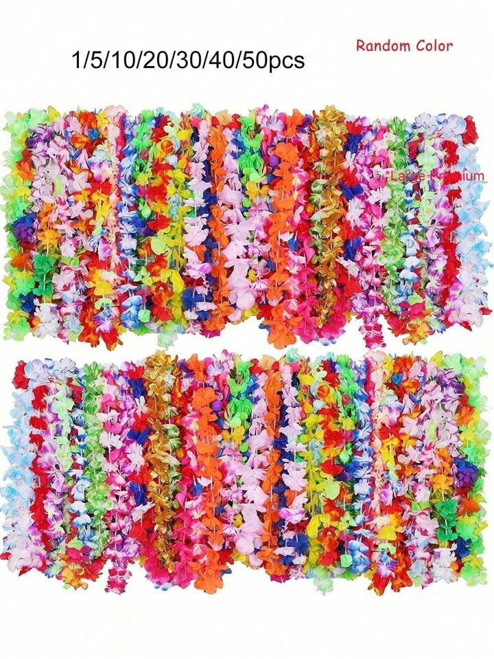 Hawaii Garland Necklace Tropical Hawaii Flower Theme Party | SHEIN