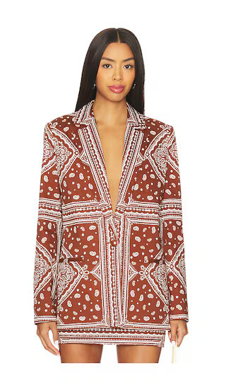 Amanda Uprichard Grady Blazer in Brown. - size XS | Revolve Clothing (Global)