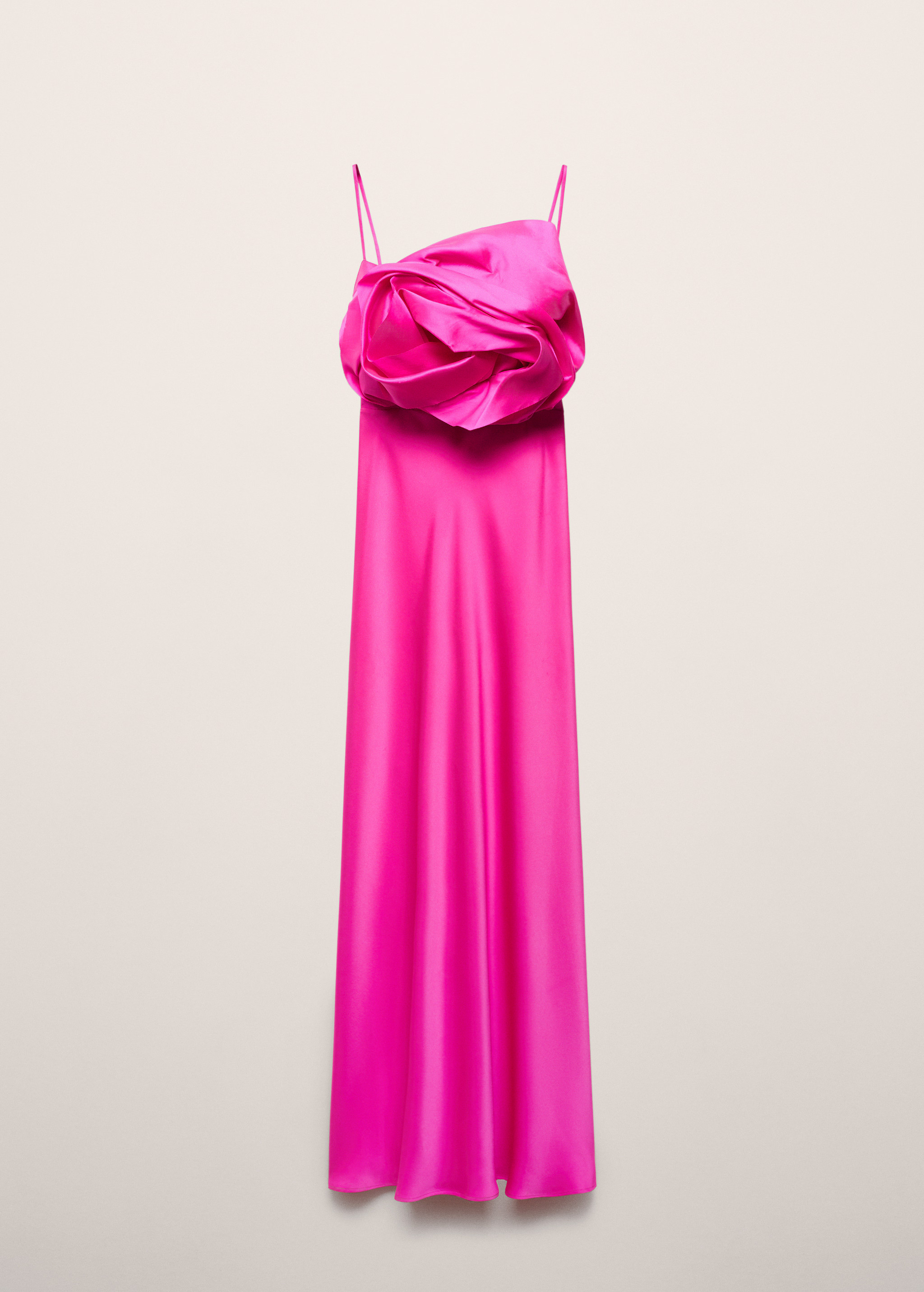 Satin maxi-flower dress - Women | MANGO USA | Mango (US/MX/AU)