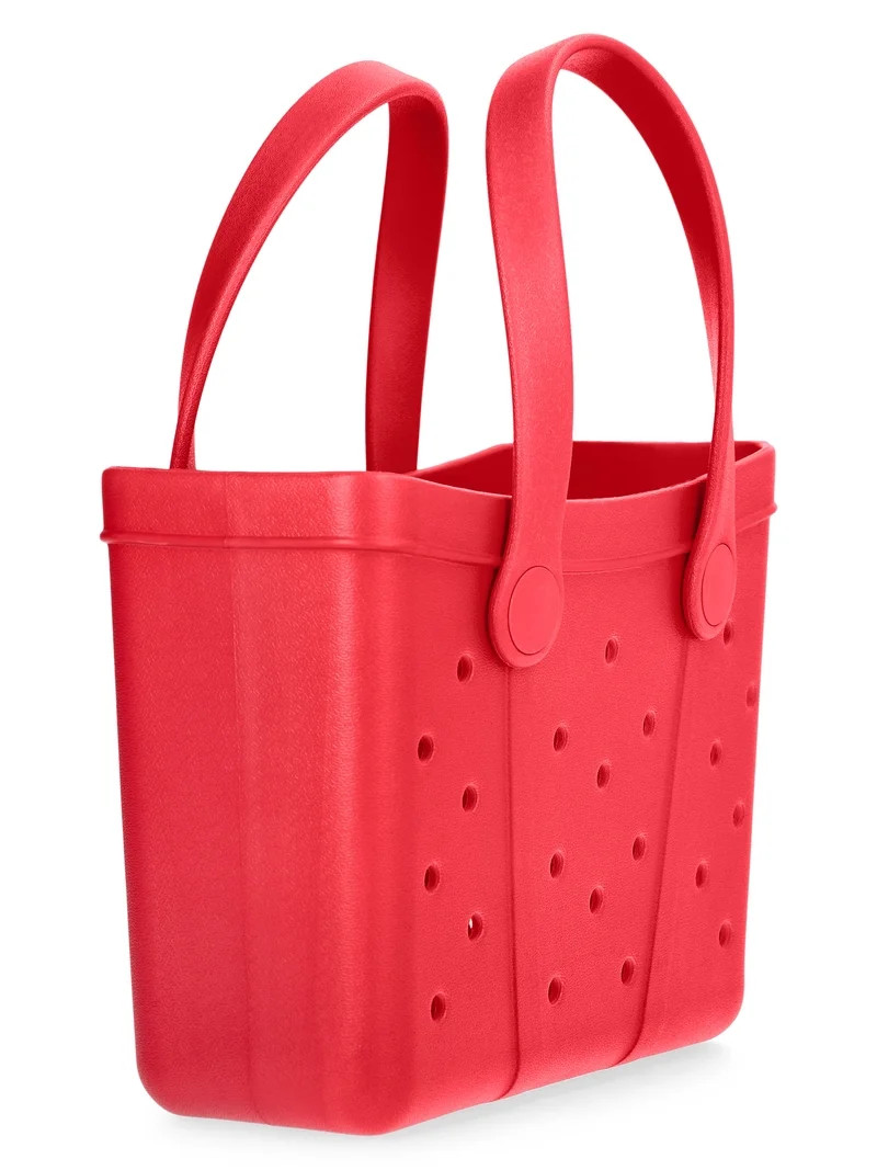 Time and Tru Women's Lightweight Mini Beach Tote Bag, Coral | Walmart (US)