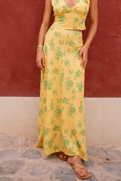 VRG GRL Carmine Bias Cut Maxi Skirt // Bohemia | VRG Grl