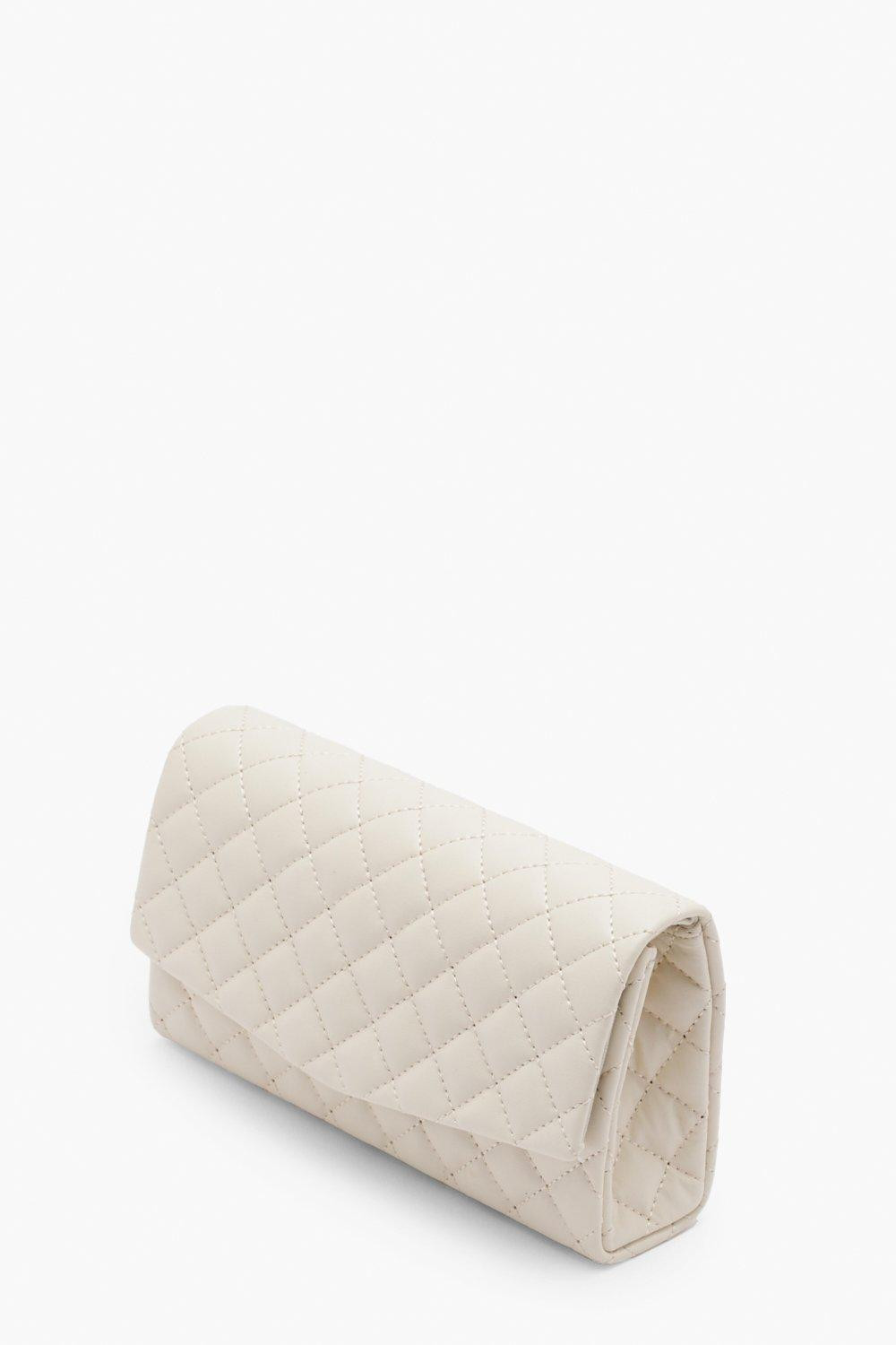 Quilted Hard Basic Clutch | Boohoo.com (UK & IE)