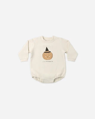 Crewneck Bubble Romper Lil Pumpkin | Rylee + Cru