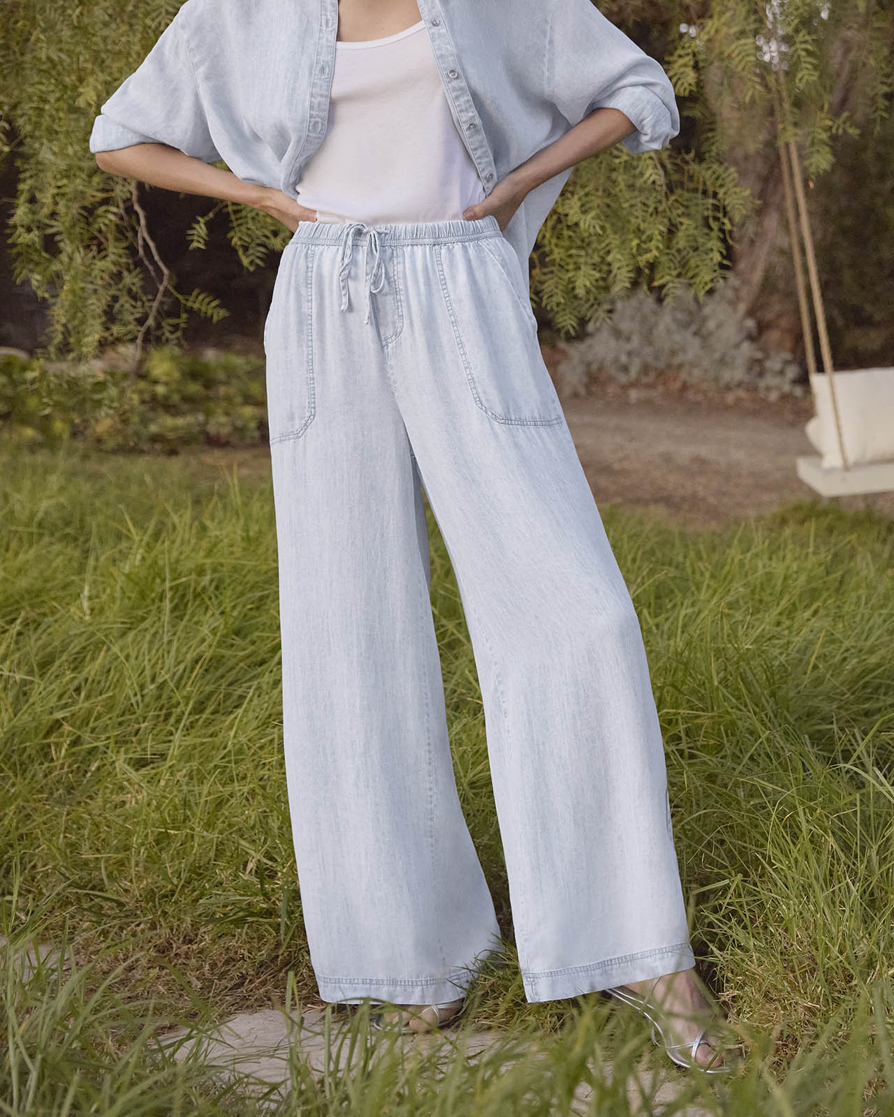 Bleached Indigo Angie Palazzo Pant | Splendid