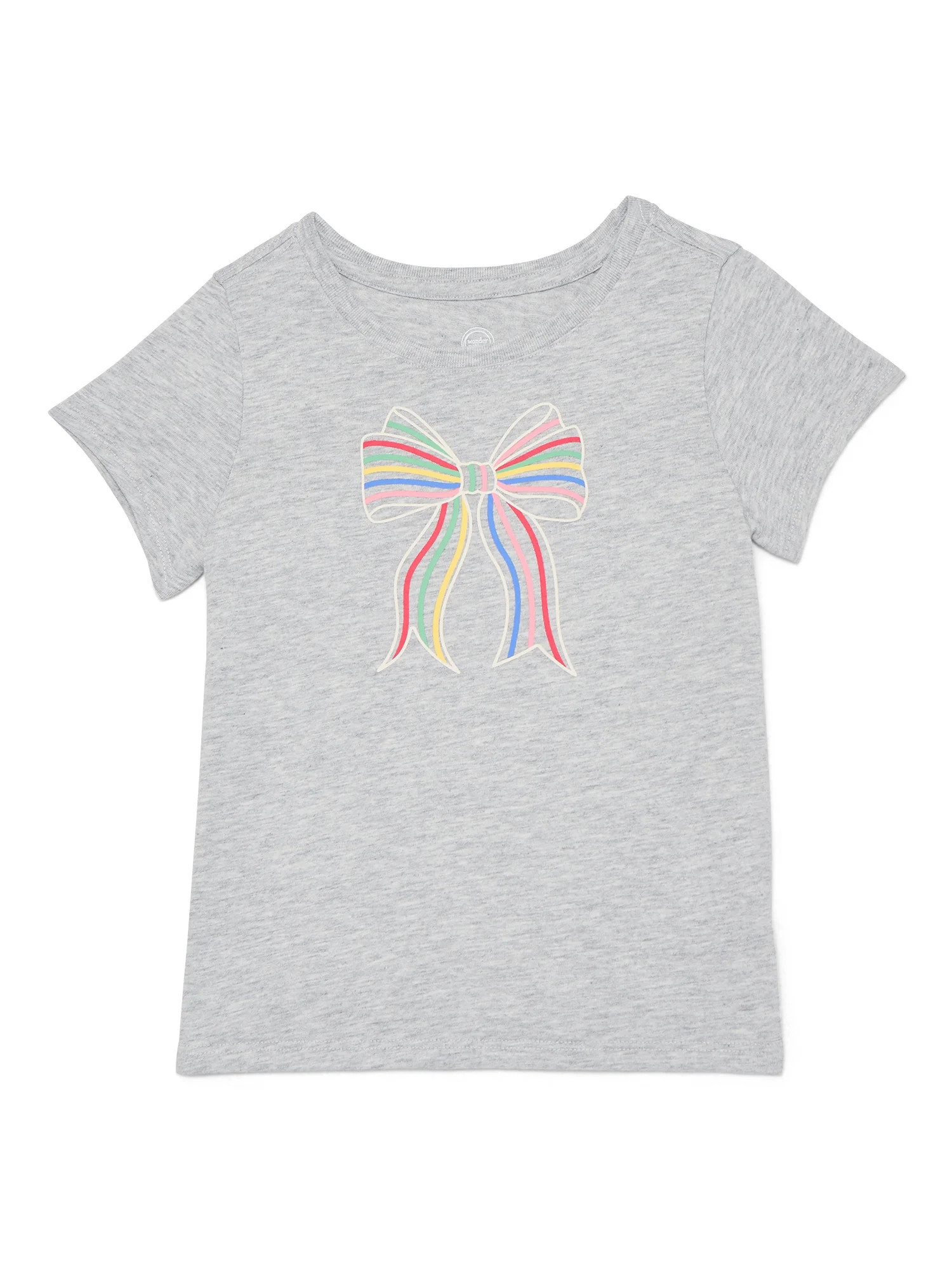 Wonder Nation Toddler Girls Tee with Short Sleeves, Sizes 18M-5T | Walmart (US)