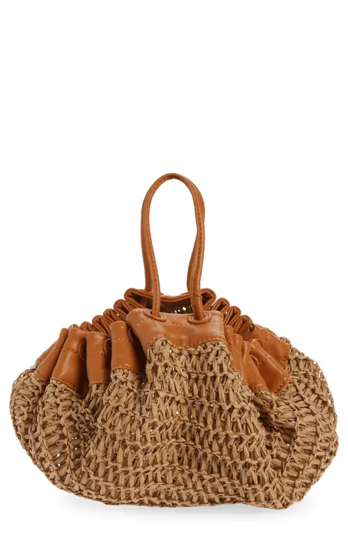 Simon Miller Straw Scrunch Bag in Paper Straw at Nordstrom, Size No Size | Nordstrom
