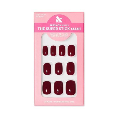 Olive & June Press On Nail Tabs - XS Squoval - Mulberry - 32ct | Target