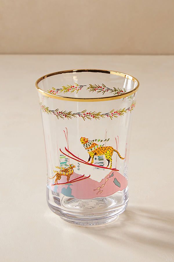 Inslee Fariss Twelve Days of Christmas Menagerie Juice Glass By Inslee Fariss in Yellow Size JUICE | Anthropologie (US)