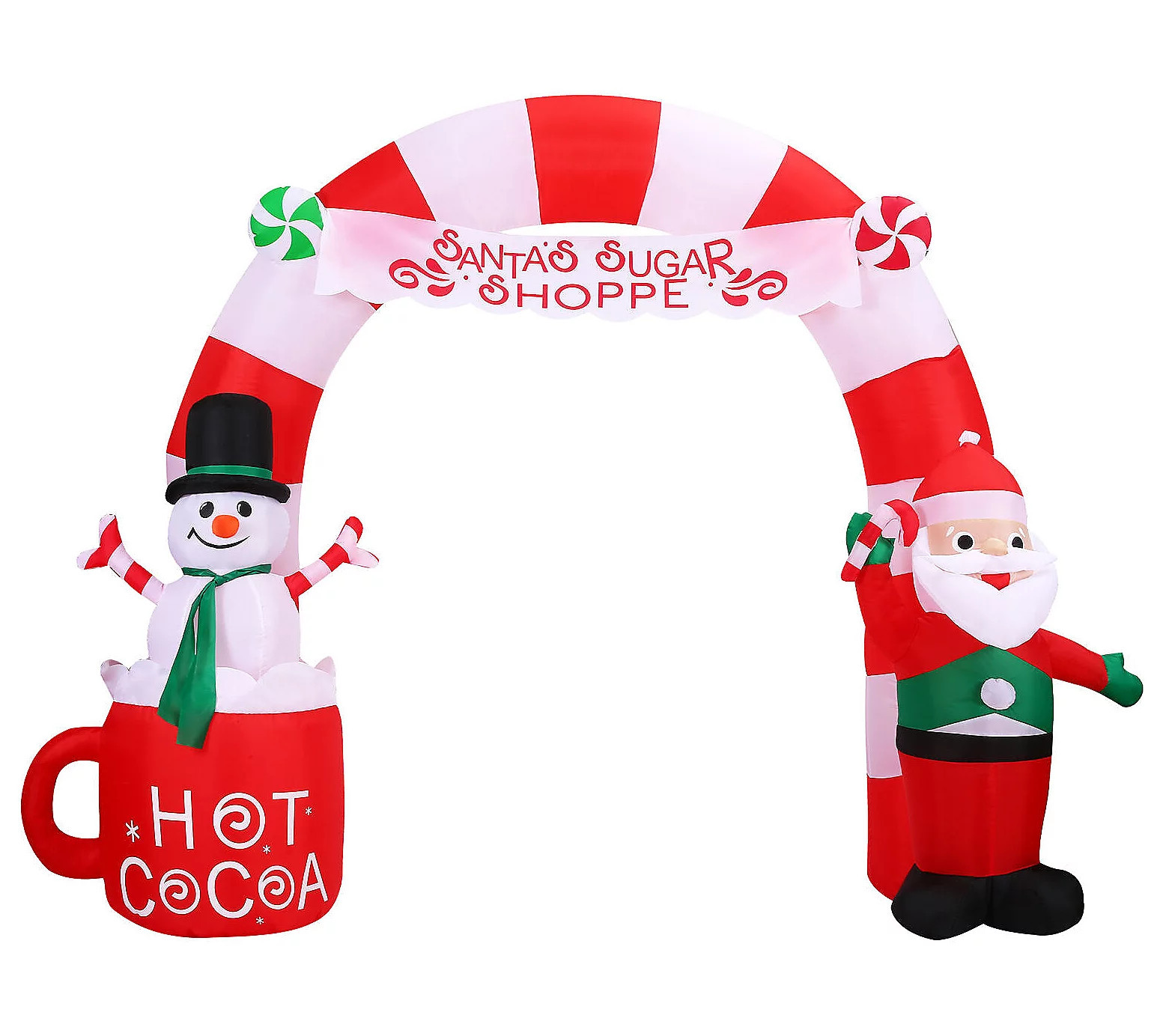Fraser Hill Farm 9-Ft. Wide Pre-Lit Inflatable Candy Cane Arch | QVC