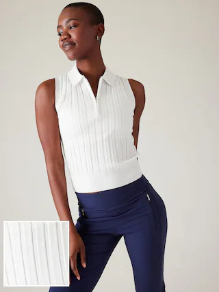Fairway Polo Sweater Tank | Athleta Canada