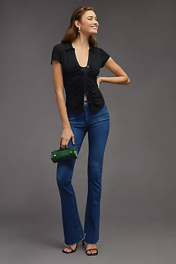 Paige Manhattan High-Rise Bootcut Jeans | Anthropologie (US)