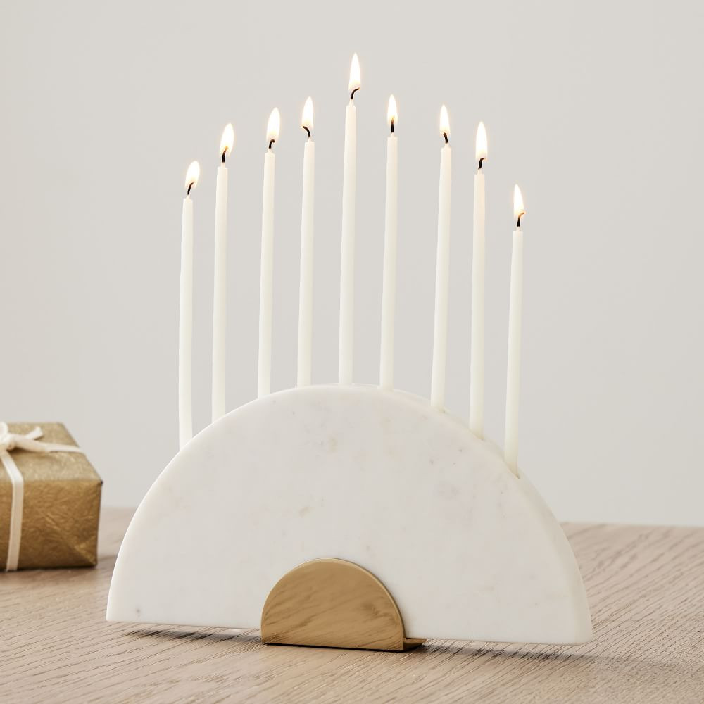 Menorah, Marble, White | West Elm (US)