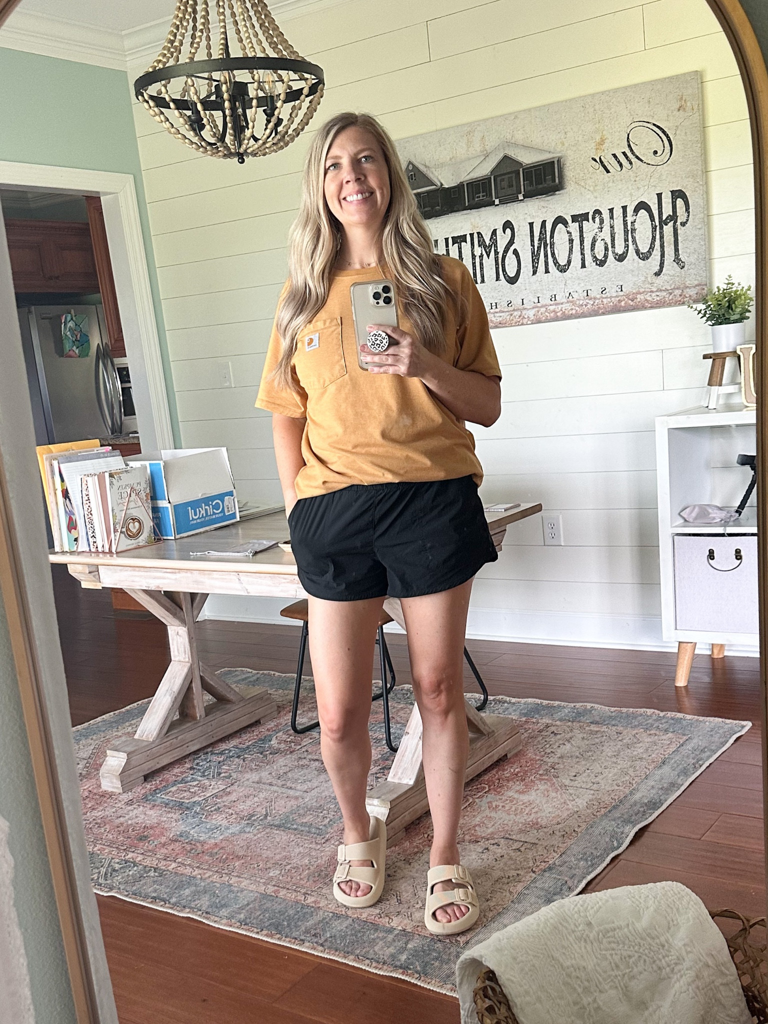 Comfy spring outfit for the mom on the go! Top is men’s Med, shorts are small, shoes are TTS 7/8. 

#LTKfit #LTKSeasonal #LTKstyletip