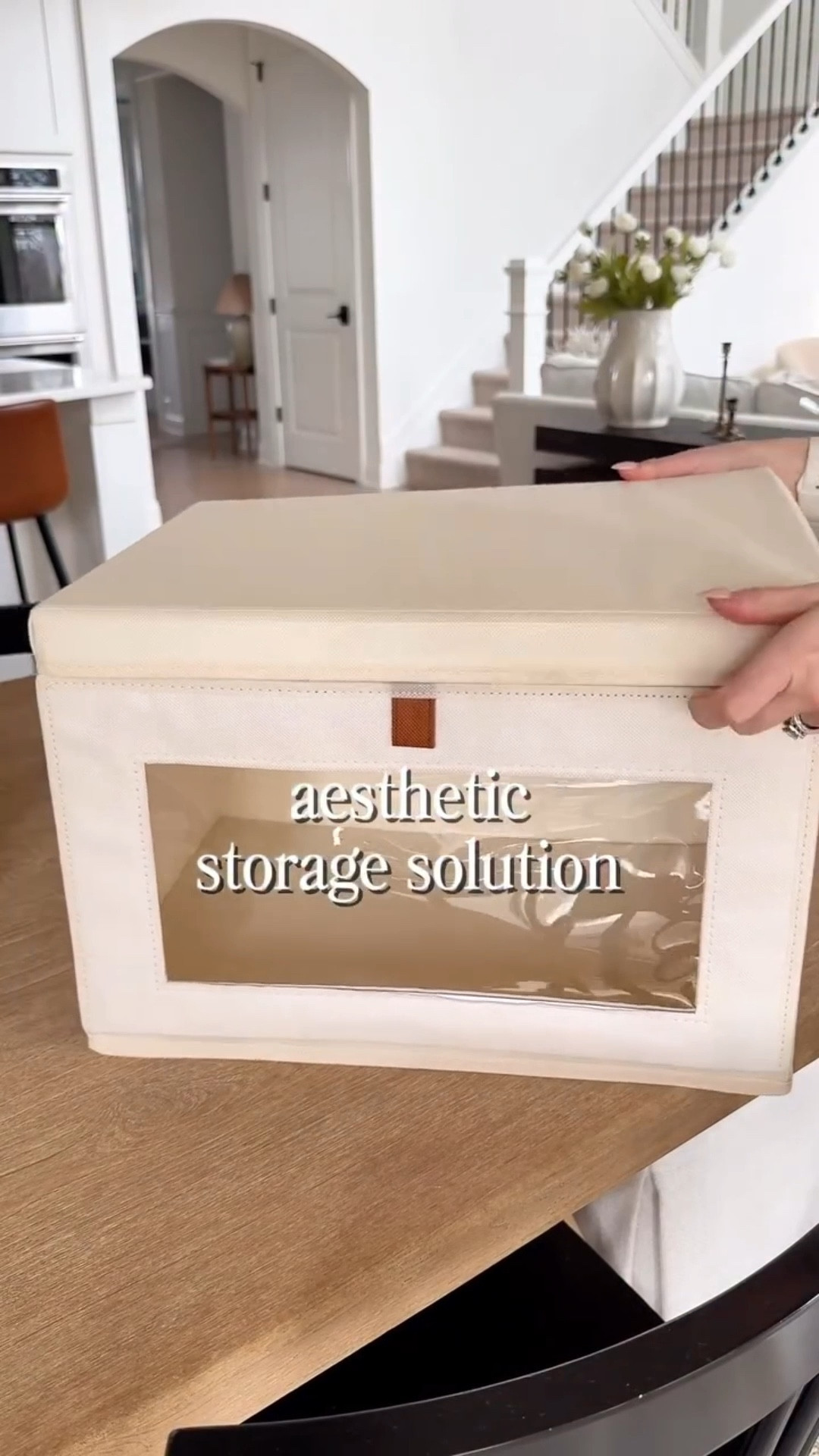 I’m so happy with these aesthetic storage bins! I love all the functional details like the clear window, faux leather handles, removable lid, and hard bottom to make them stackable! Perfect for all the extra blankets, bedding,and sweaters keeping the closets neat & organized! 👏

#LTKFindsUnder50 #LTKdayinmylife #LTKHome