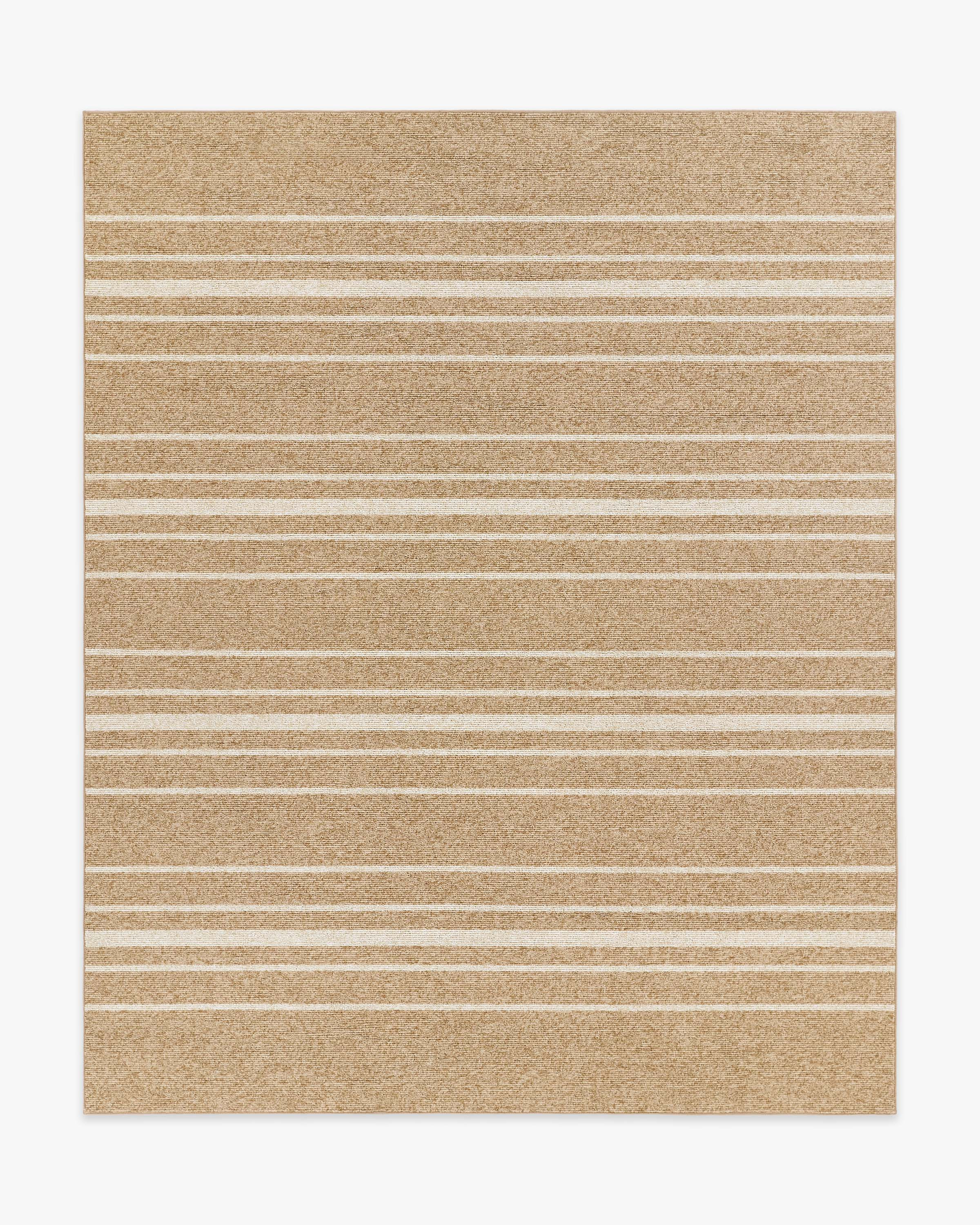 Arden Stripe Natural & Bleached Performance Weave Rug | Ruggable