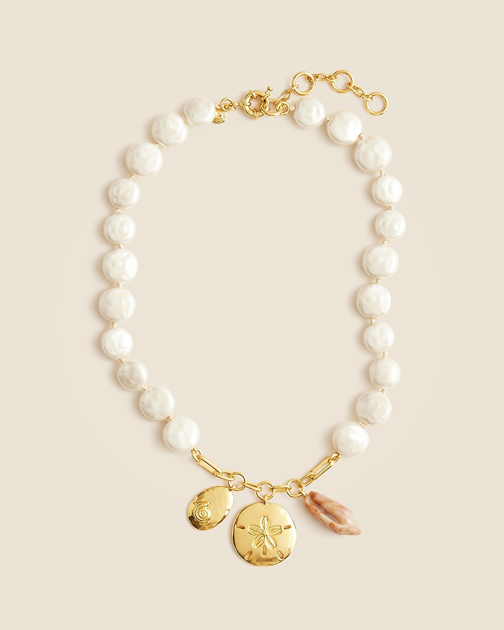 Nautical pearl charm necklace | J. Crew US